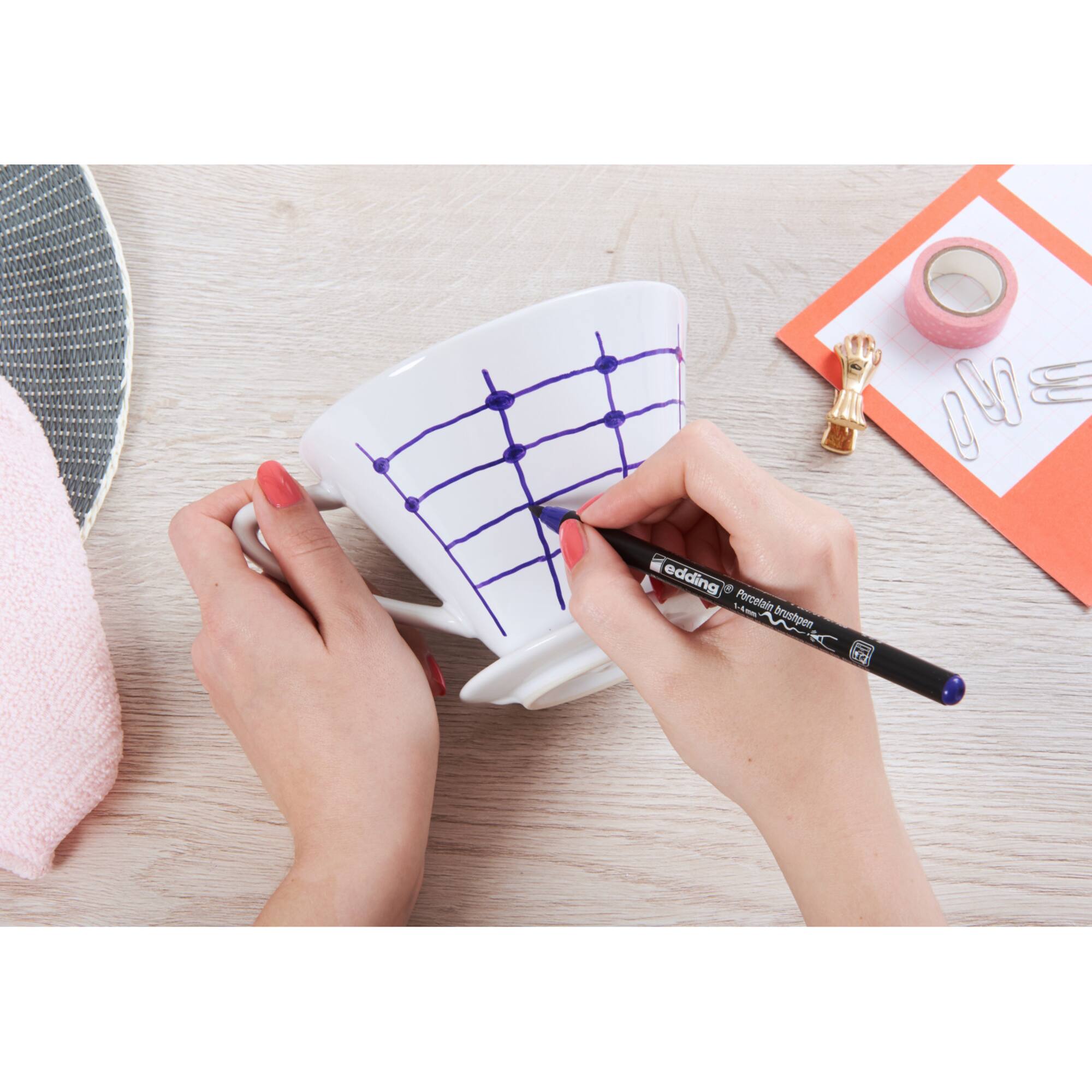 edding® 4200 Basic Porcelain Brush Pen Set, 6ct.